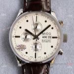 Swiss Grade 1 MIDO Multifort Complications watch A7750 Brown Leather Band